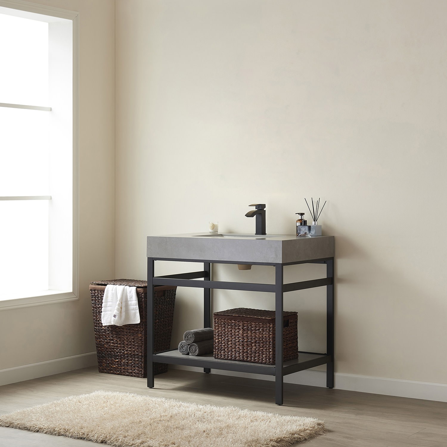 Miseno MV702536-NM Funes 36″ – Brushed Gold / White