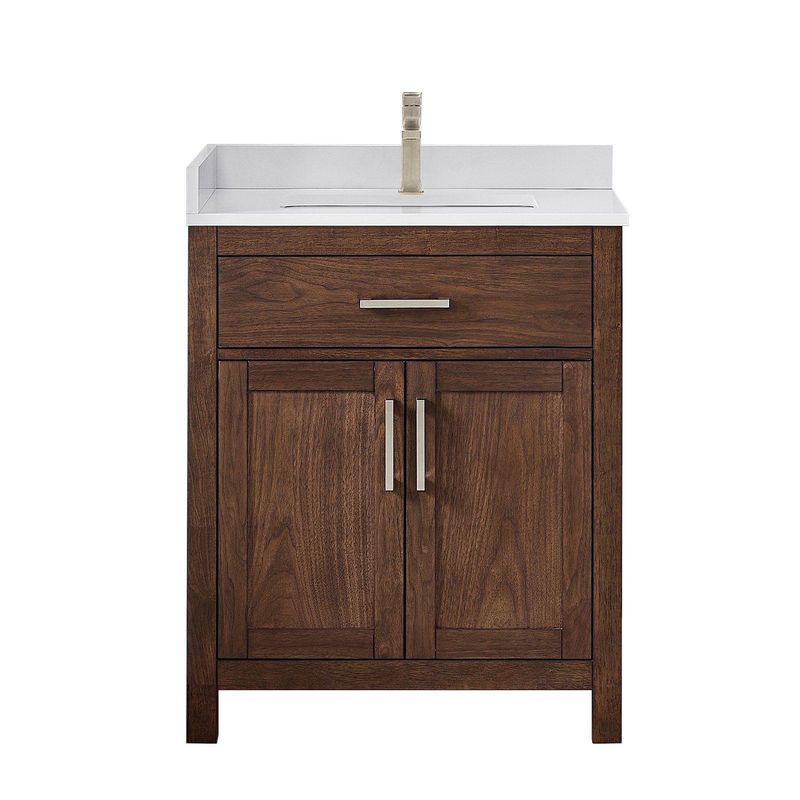 Wyndham Collection WCG242430S-VCA-MXX Beckett 30″ – Whitewashed Oak / White