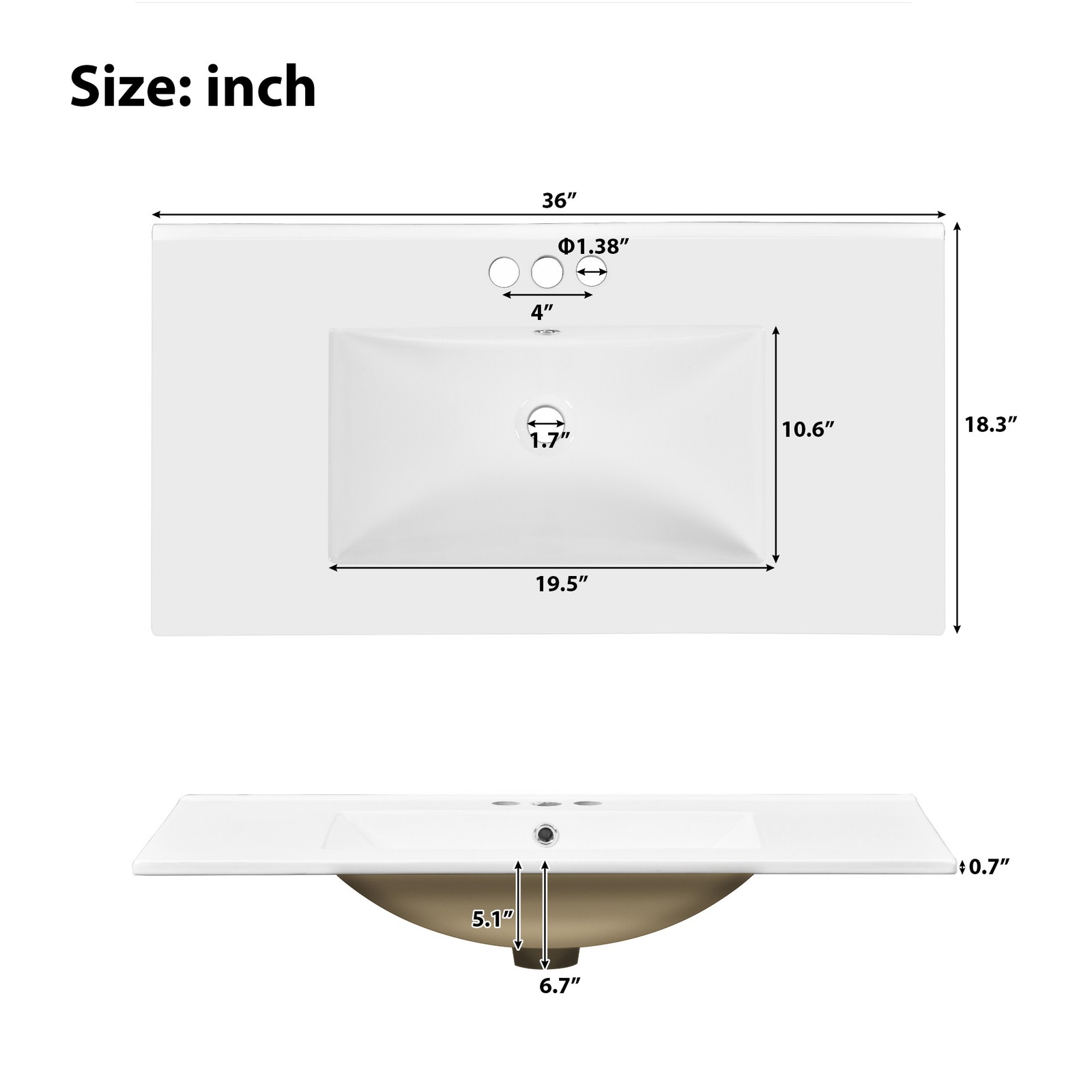 72″ Bathroom Vanity Set with Double Vanities (Separate), Double Ceramic Sinks