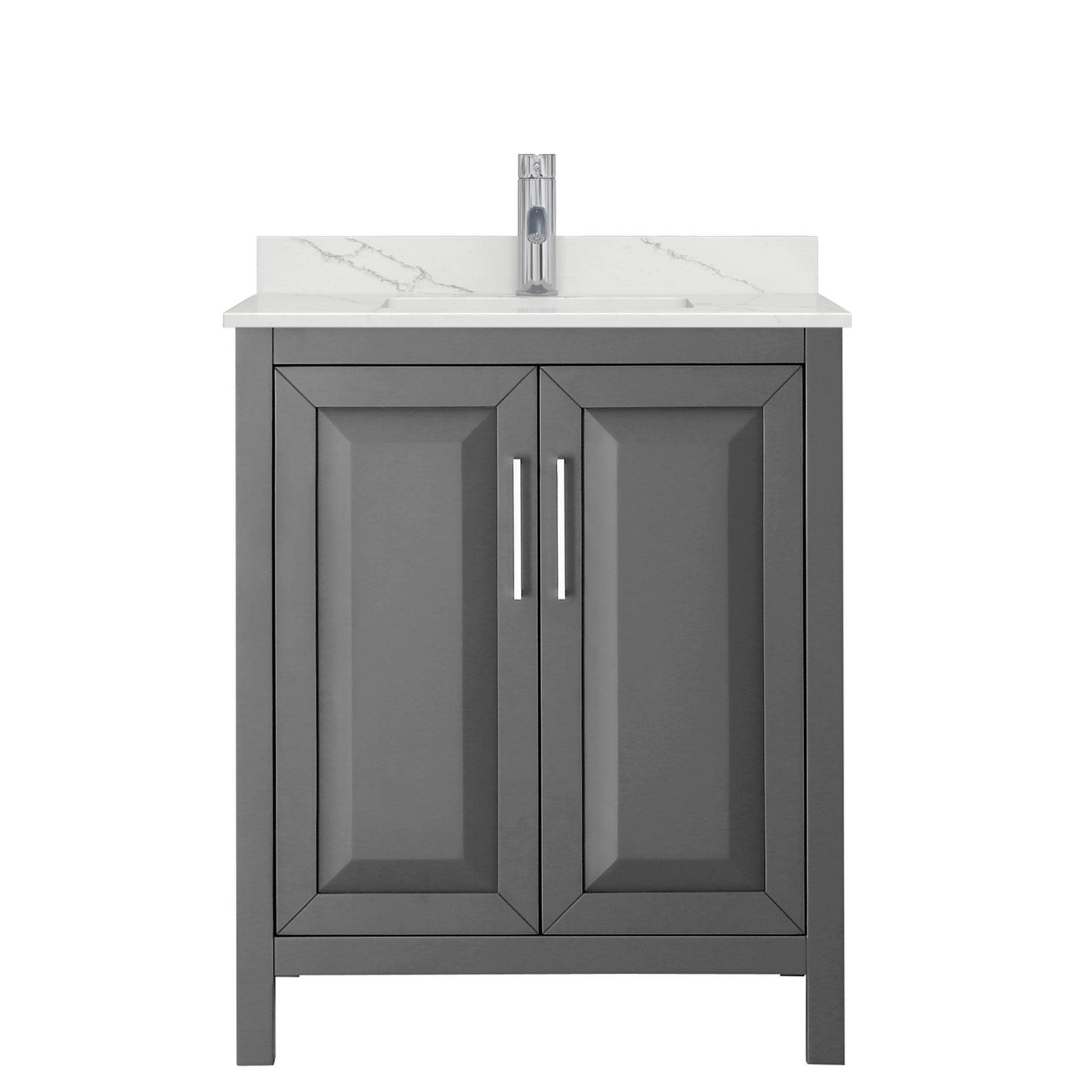 Wyndham Collection WCV252530S-QTZ-UNSMXX Daria 30″ – Dark Blue / Giotto Quartz