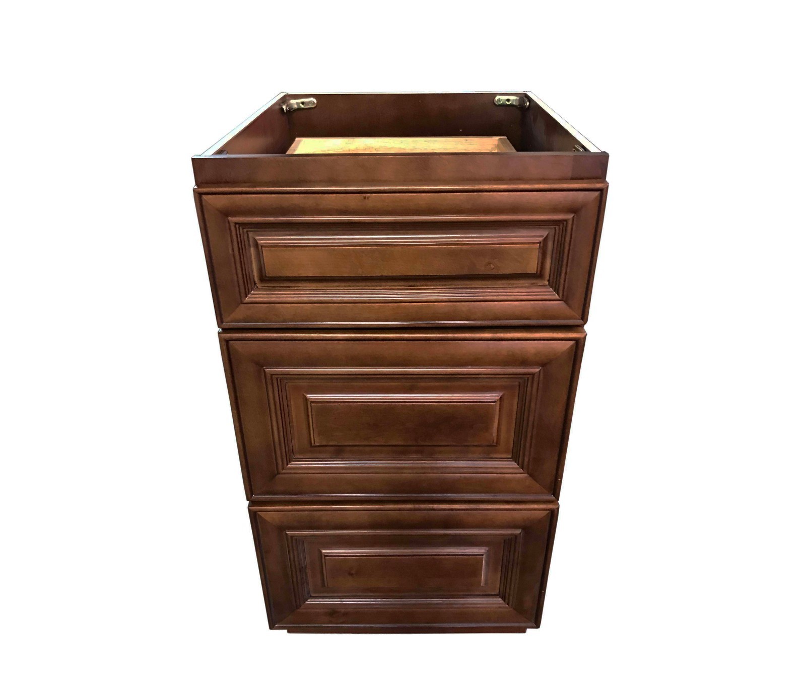 3 Drawers maple walnut Bathroom Vanity Base Cabinet solid wood 12″ 15″ 18″ 24″