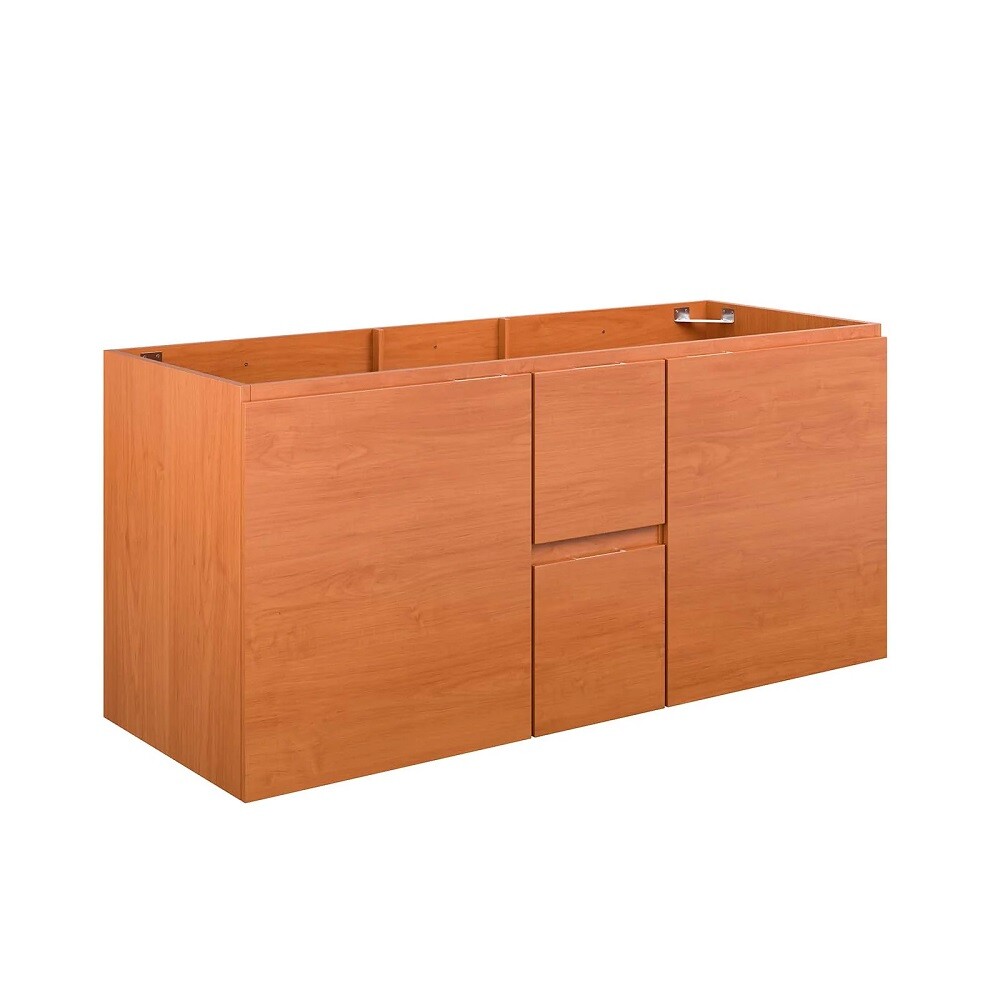 Cherry Walnut Wall-Mount floating Bathroom Vanity Cabinet (Sink NOT Included)