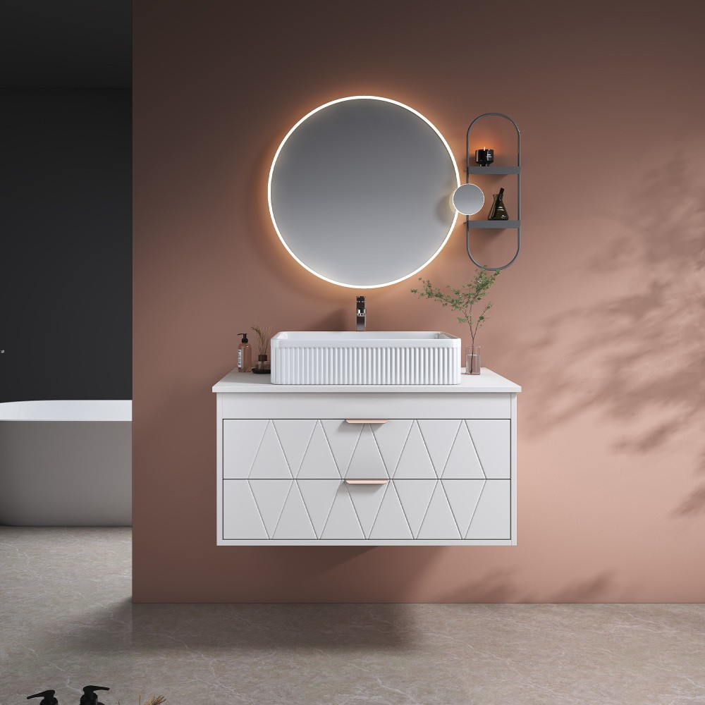 31.5 Inches Floating Single Small Bathroom Vanity with Sink