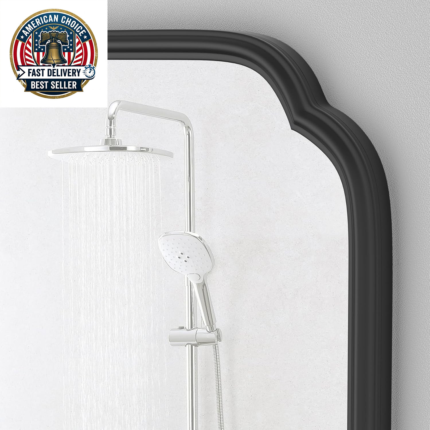 Black Bathroom Vanity Mirrors for over Sink 24″ X 36″ Modern Rounded Corner Rect