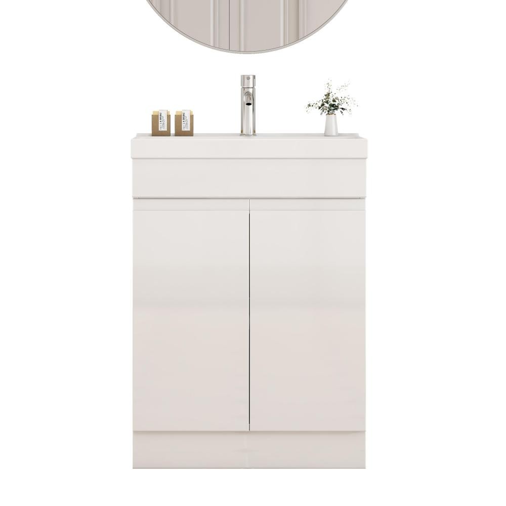 24-Inch Bathroom Vanity With Sink Combo , 2 Doors Bathroom Cabinet, With Shelf
