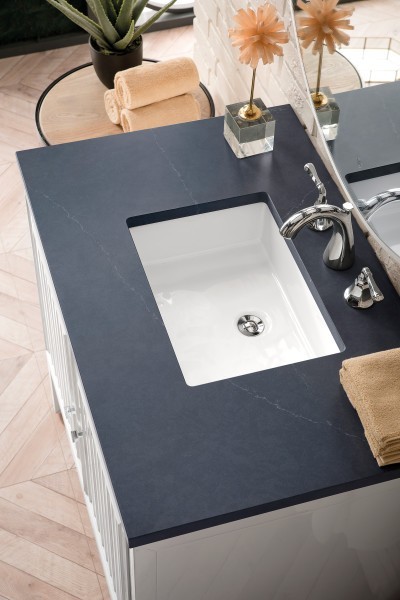 36″ James Martin Athens E645-V36-GW-3CSP Vanity Cabinet Charcoal Soapstone Top