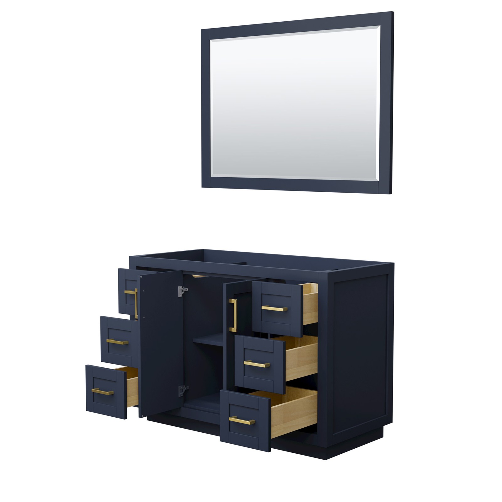Wyndham Collection WCF2929-48S-CX-M46 Miranda 48″ Single – White / Brushed Gold