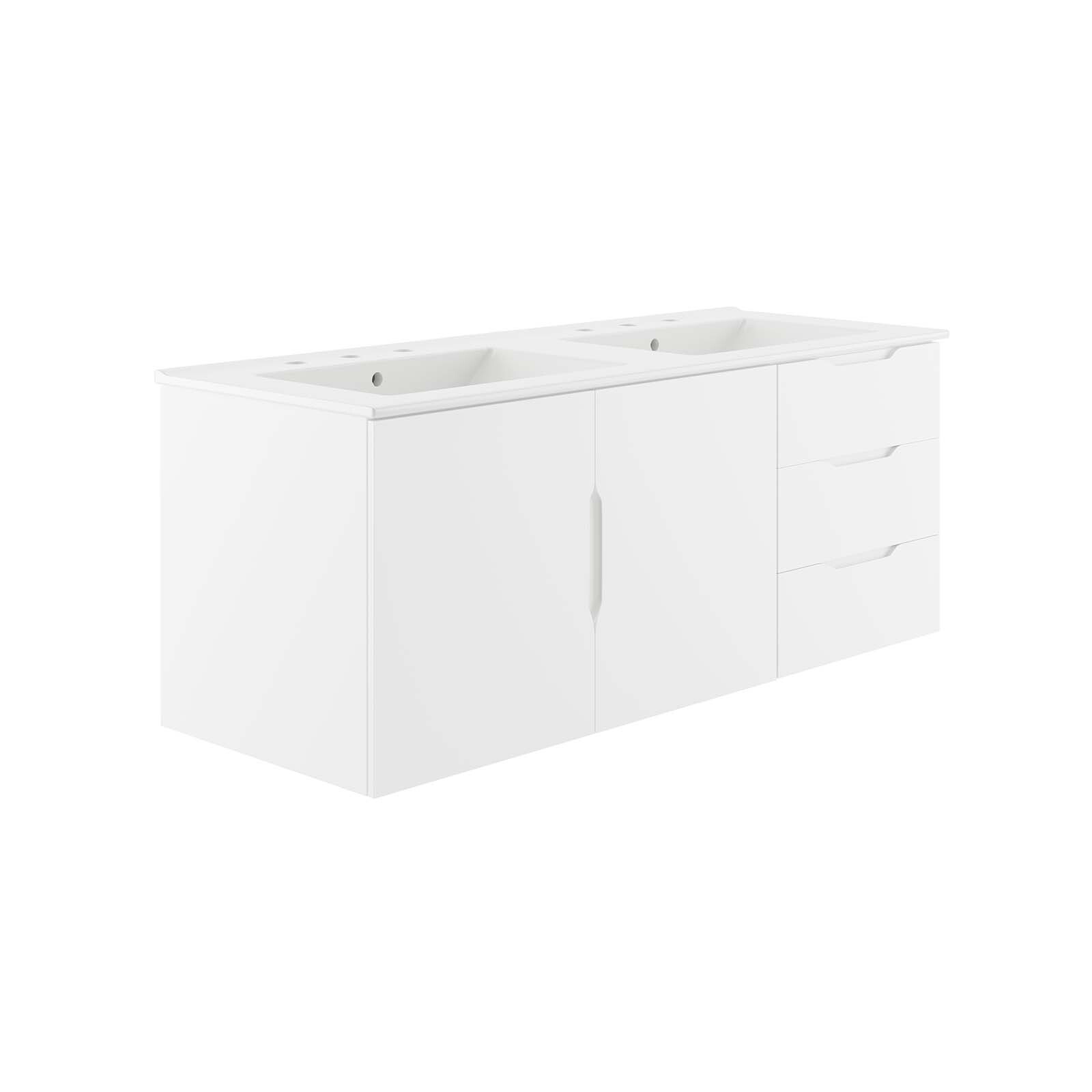 Modway Vitality 48″ Double Sink Bathroom Vanity in White White