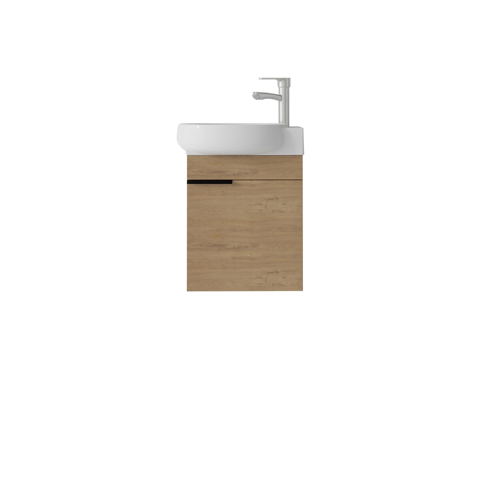 16″ Floating Bathroom Vanity Combo Wall Mounted Plywood Cabinet Oak