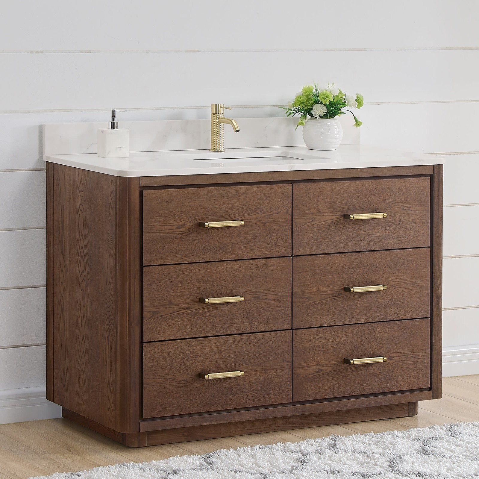 Miseno MV-NM-706548 Porto 48″ – Aged Natural Oak / Fish Maw White