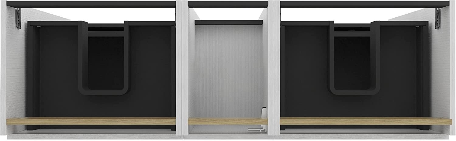 Randalco Memphis 60″ Vanity Base Cabinet | Roucke White Wood | 60 X 35 X 21,5 in