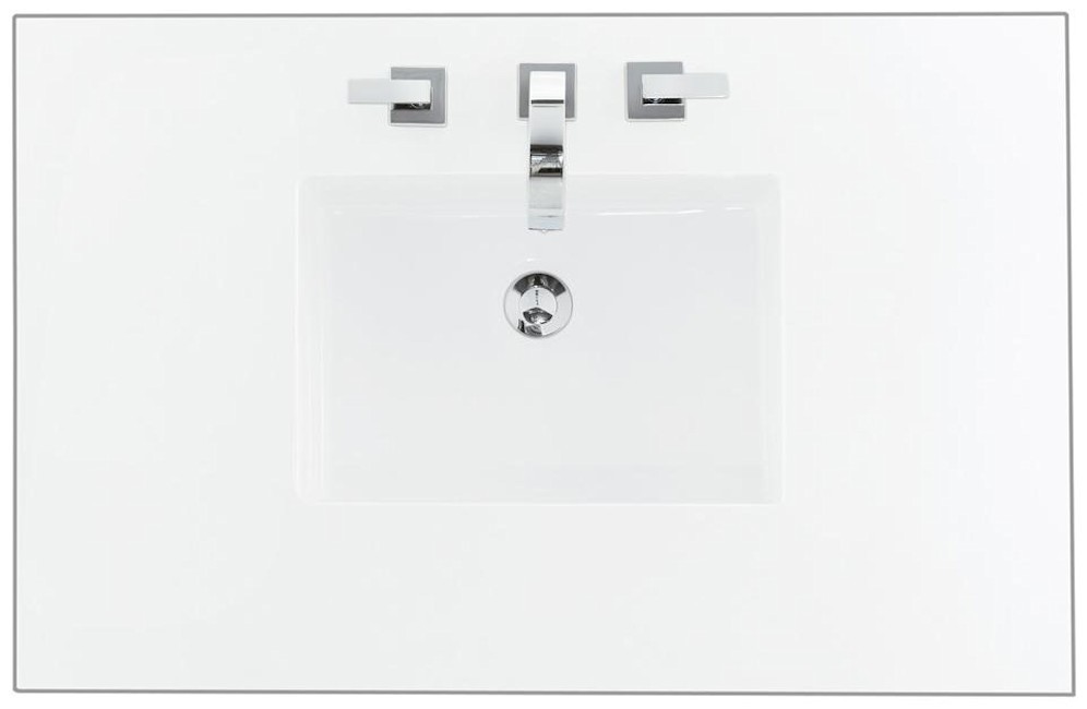 James Martin Vanities 050-S36 36″ Ceramic and Stone Composite – White Zeus