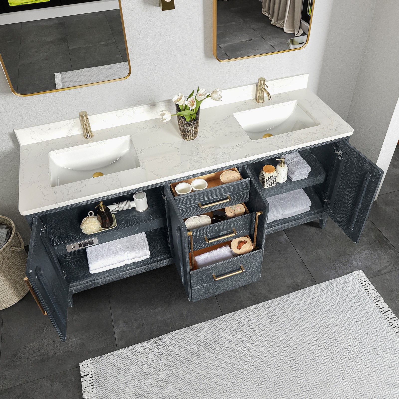 Miseno MV-GARA72-GWT Gara 72″ – Washed Ash Grey