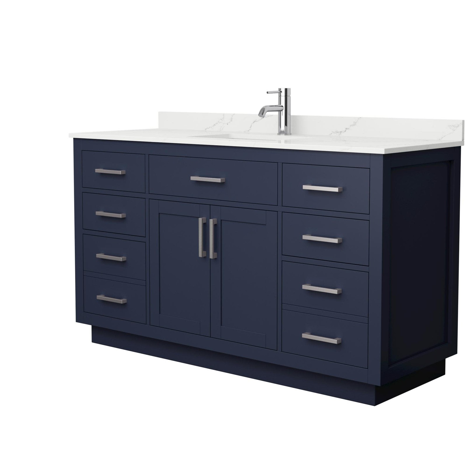 Wyndham Collection WCG262660S-QTZ-UNSMXX Beckett TK 60″ – Dark Blue / White