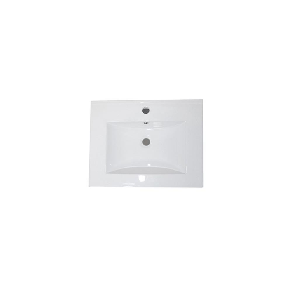 24.4″ 2-Door Single Wall Mount Sink Solid Wood Vanity in White