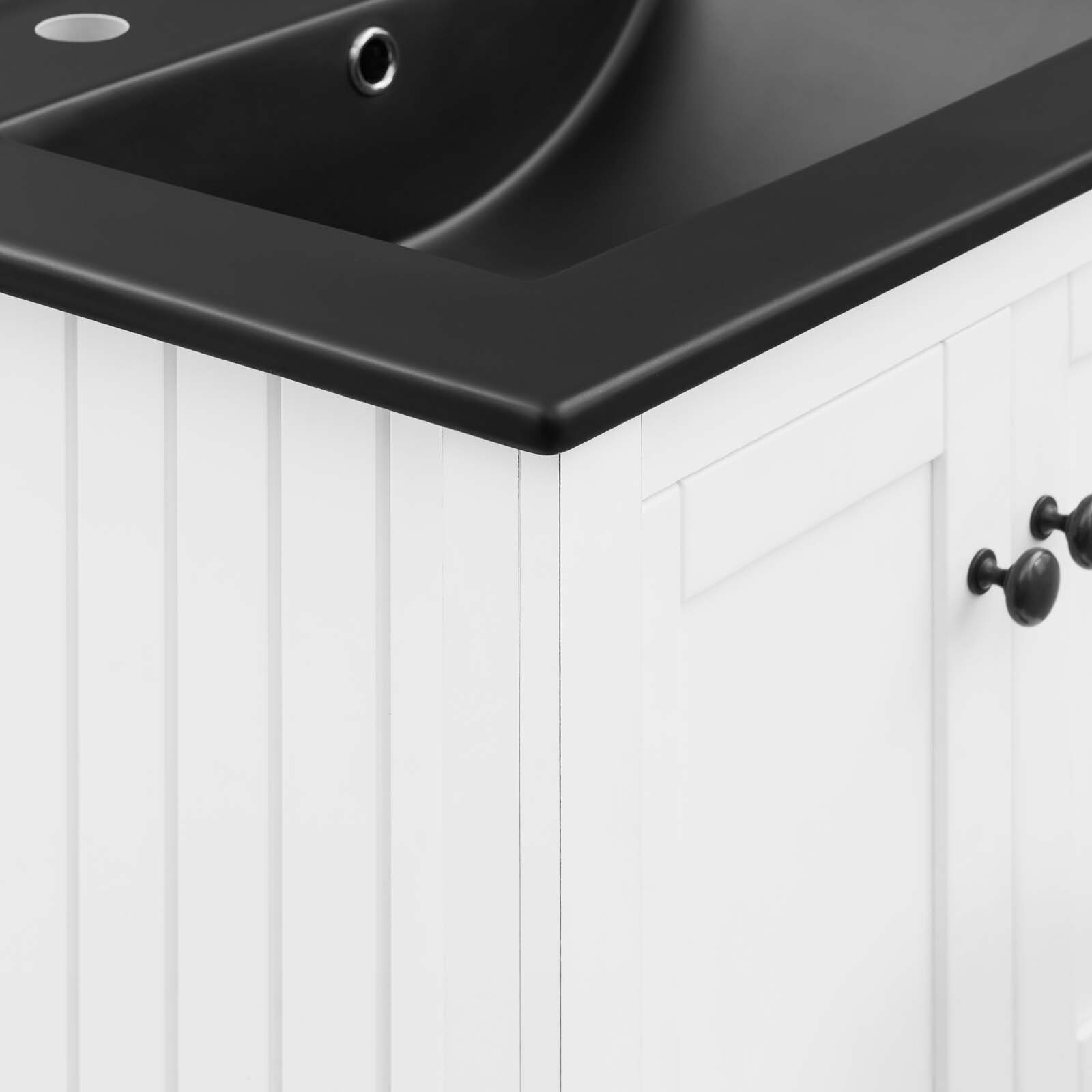 Modway Prestige 24″ Bathroom Vanity With Sink In White Black
