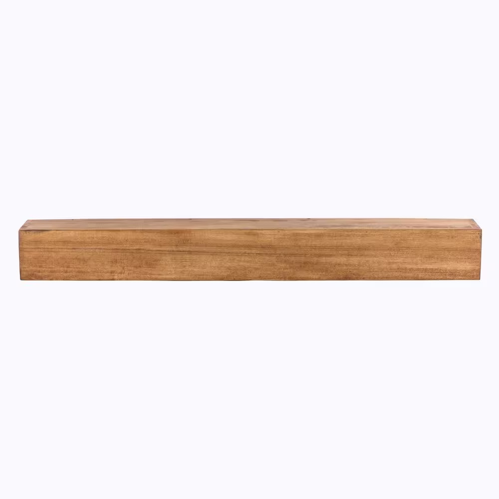 48 In. W X 5.5 In. H X 6.25 In. D Modern Farmhouse Aged Oak Cap-Shelf Mantel