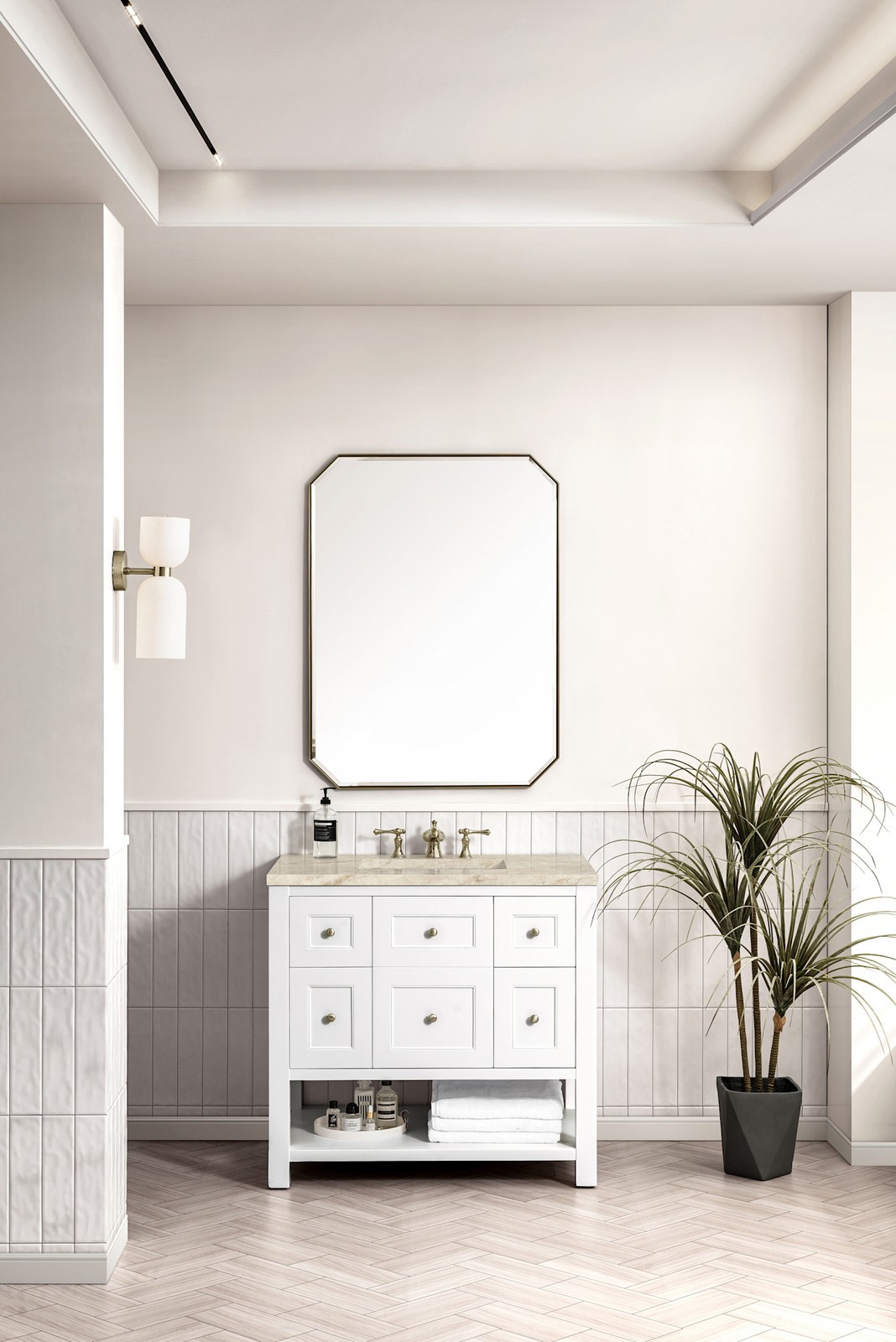 James Martin Vanities 330-V36-3TJR Breckenridge 36″ – Smokey Celadon