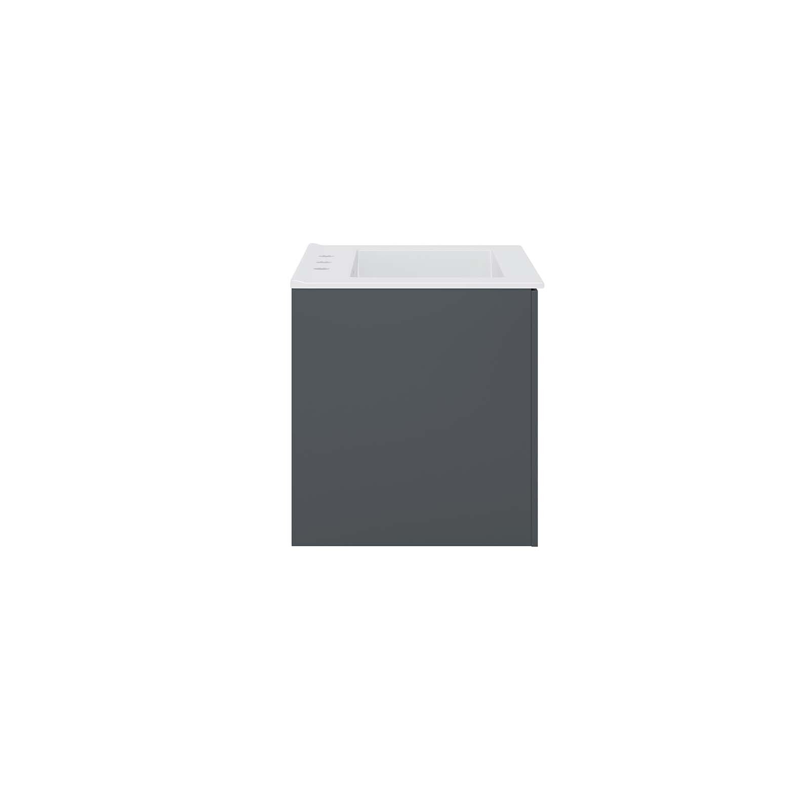 Modway Vitality 24″ Wall-Mount Bathroom Vanity in Gray White