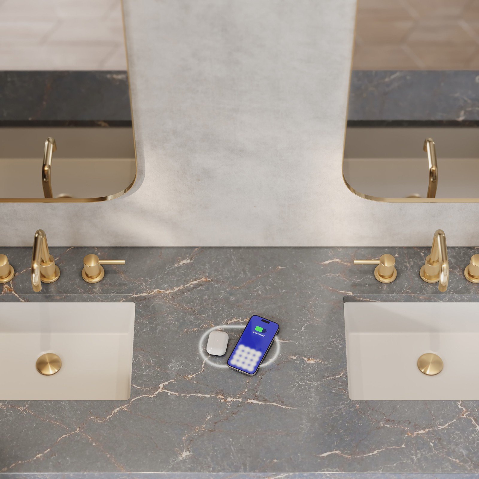 James Martin Vanities 040-S72-FP-SNK 72″ Stone Composite Vanity – Parisien Bleu