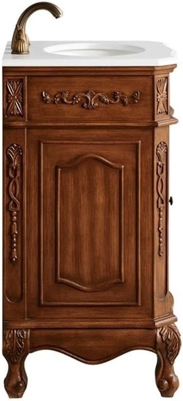 Elegant Lighting VF10121TK-VW 21 inch Single Bathroom Vanity in Teak Finish