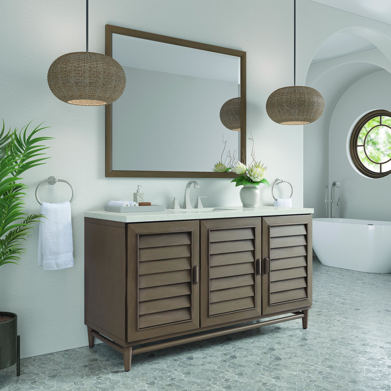 James Martin Vanities 620-V60S-3LDL Portland 60″ Single Basin – Wood