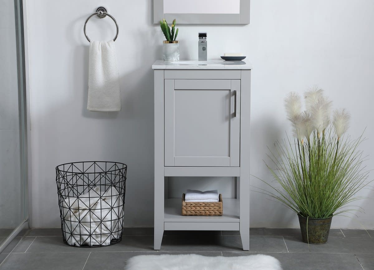 Elegant Lighting VF16018 Aubrey 18″ – Grey