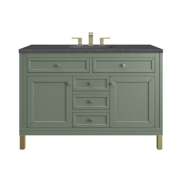 48″ James Martin Chicago 503-V48-SC-3CSP Vanity Cabinet Charcoal Soapstone Top