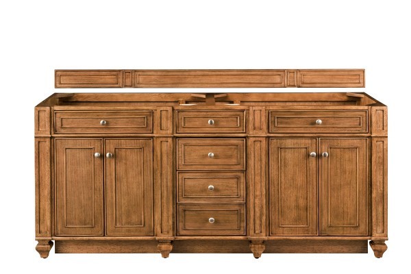 72″ James Martin Bristol 157-V72-M-SBR Double Vanity Cabinet Saddle Brown