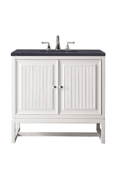 36″ James Martin Athens E645-V36-GW-3CSP Vanity Cabinet Charcoal Soapstone Top