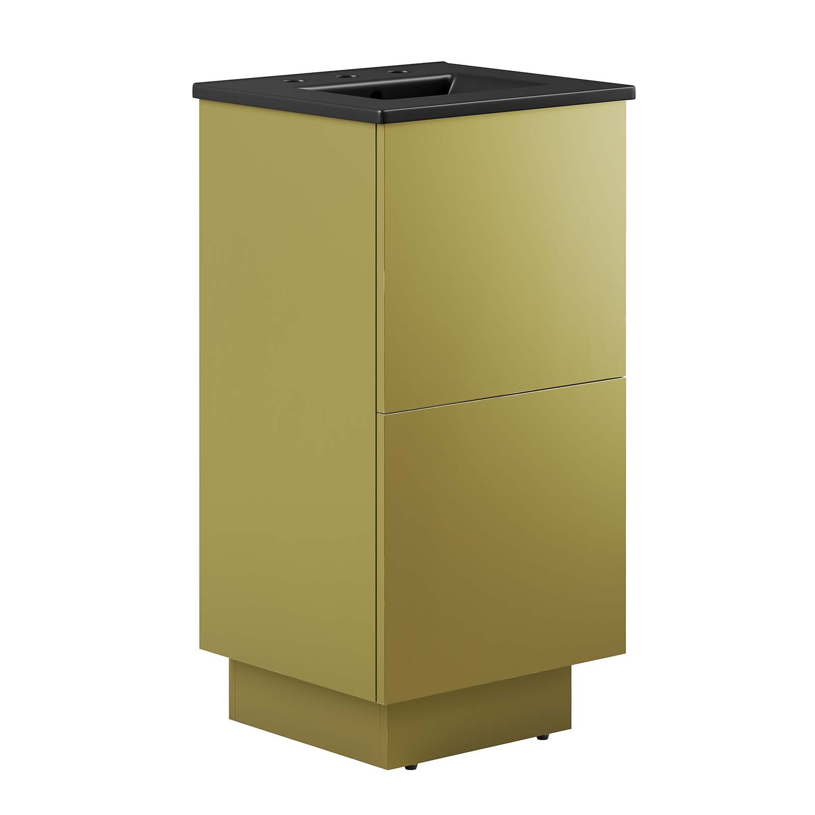 Modway Quantum 18″ Bathroom Vanity in Black Gold