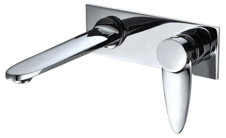 ALFI Wall Mount Bathrm Faucet Polished Chrome AB1617PC Pop Up Drain Stop includ
