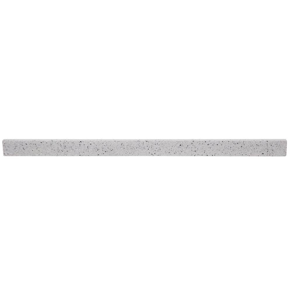 37 In. Bathroom Vanity Backsplashe Flat Edge Cultured Marble Silver Ash Finish