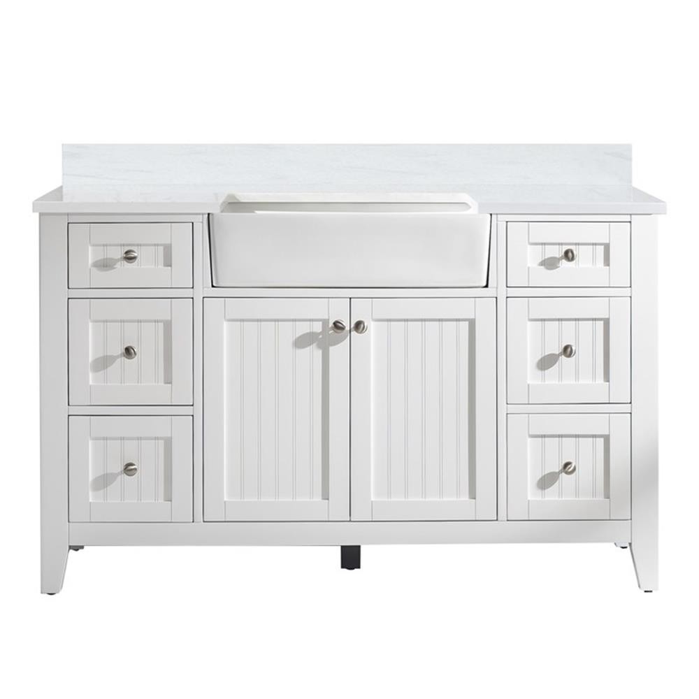 Design Element Burbank 54″ Single Vanity in White