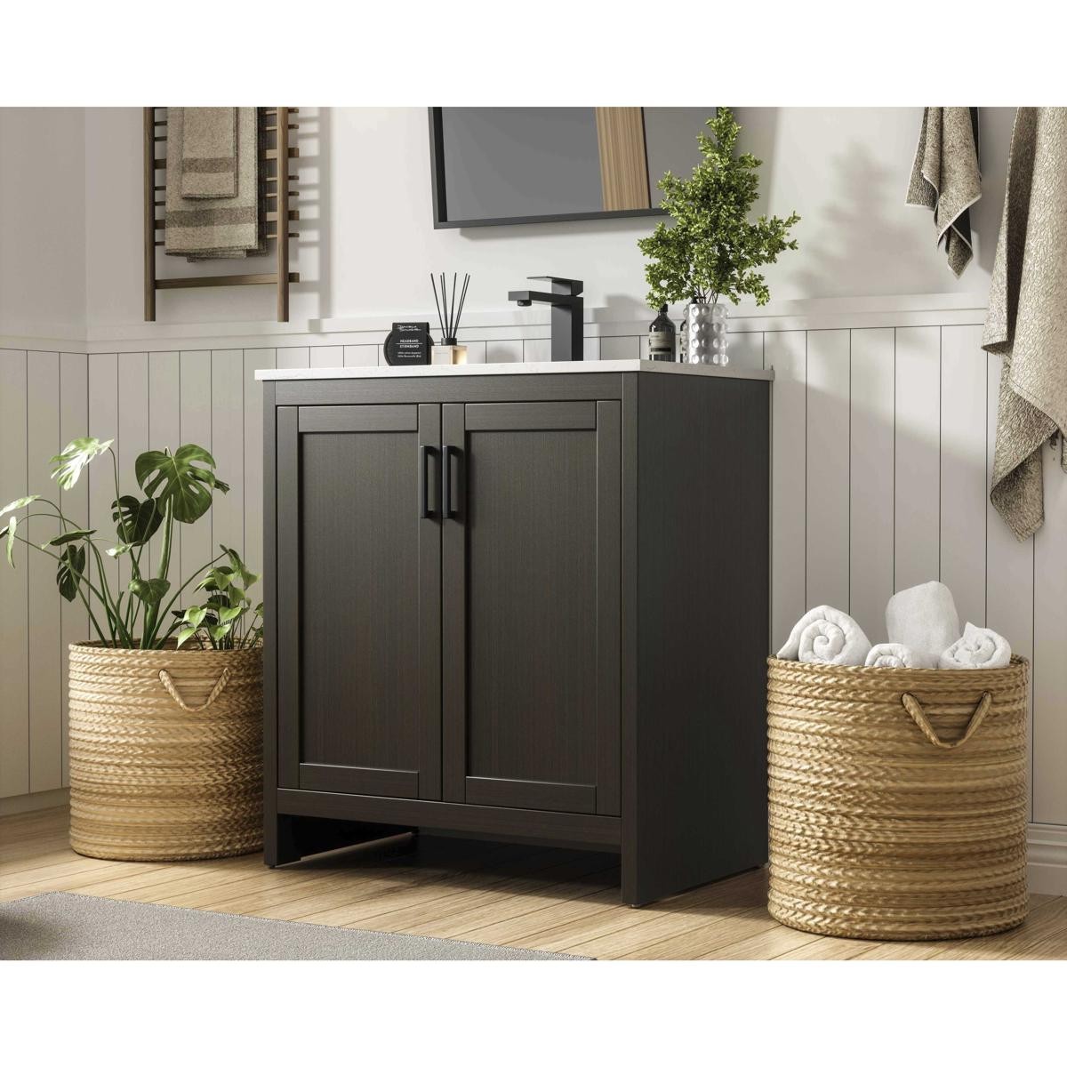 Elegant Lighting VF25130MMB Finnley Vanity Mocha Brown