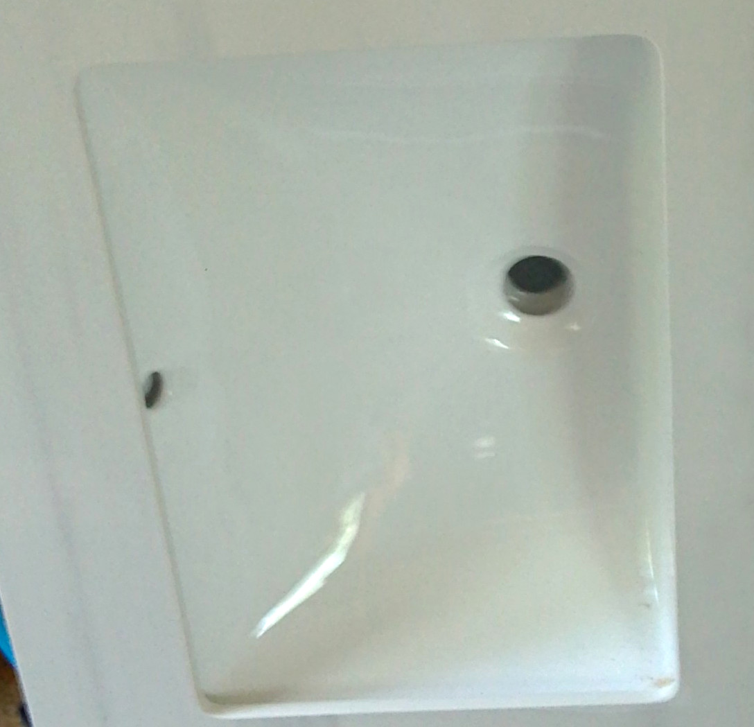 allen + roth 37 x 22 in White Stone Vanity Top w/ Integrated Sink, 3 Holes