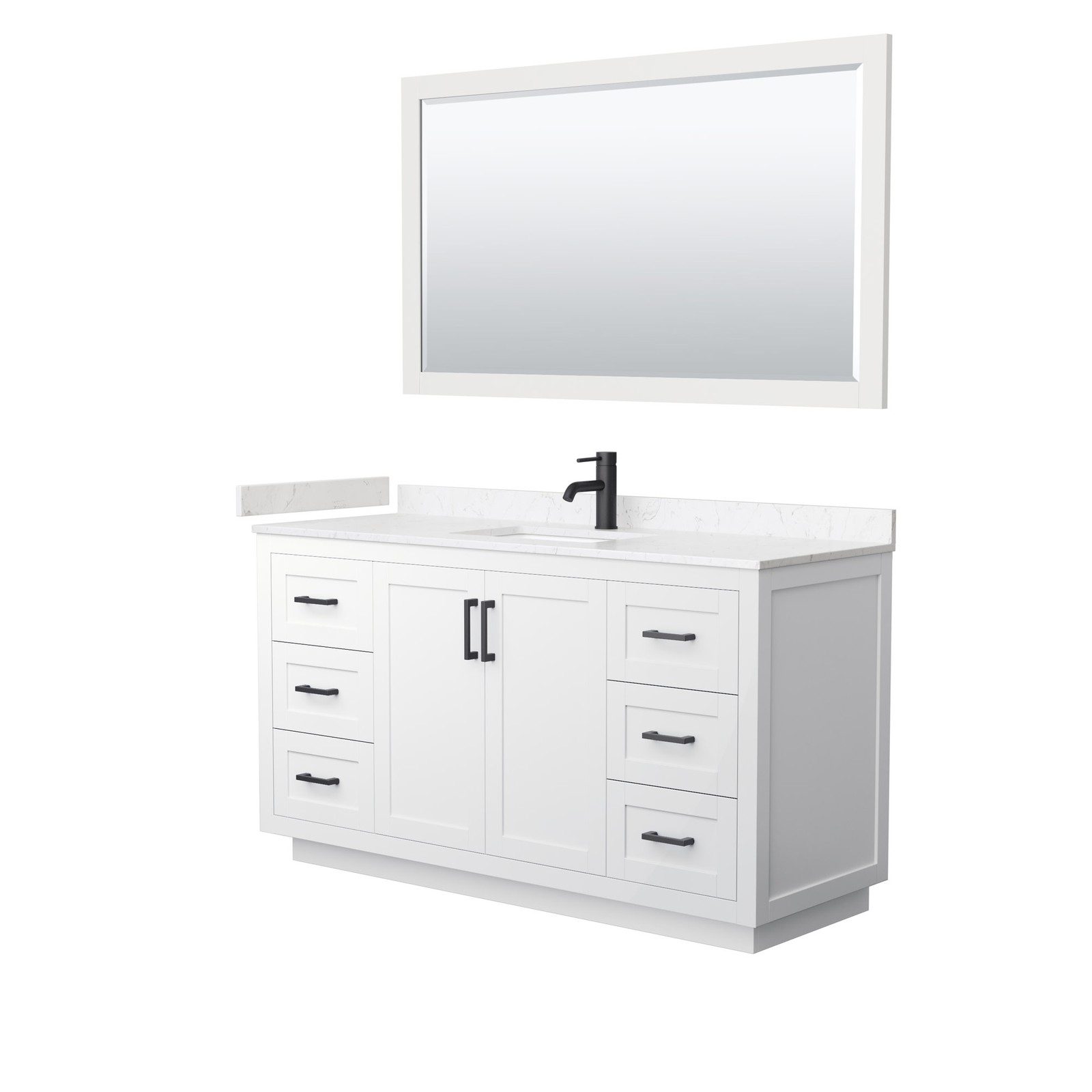 Wyndham Collection WCF2929-60S-VCA-M58 Miranda 60″ – Green / Carrara Cultured