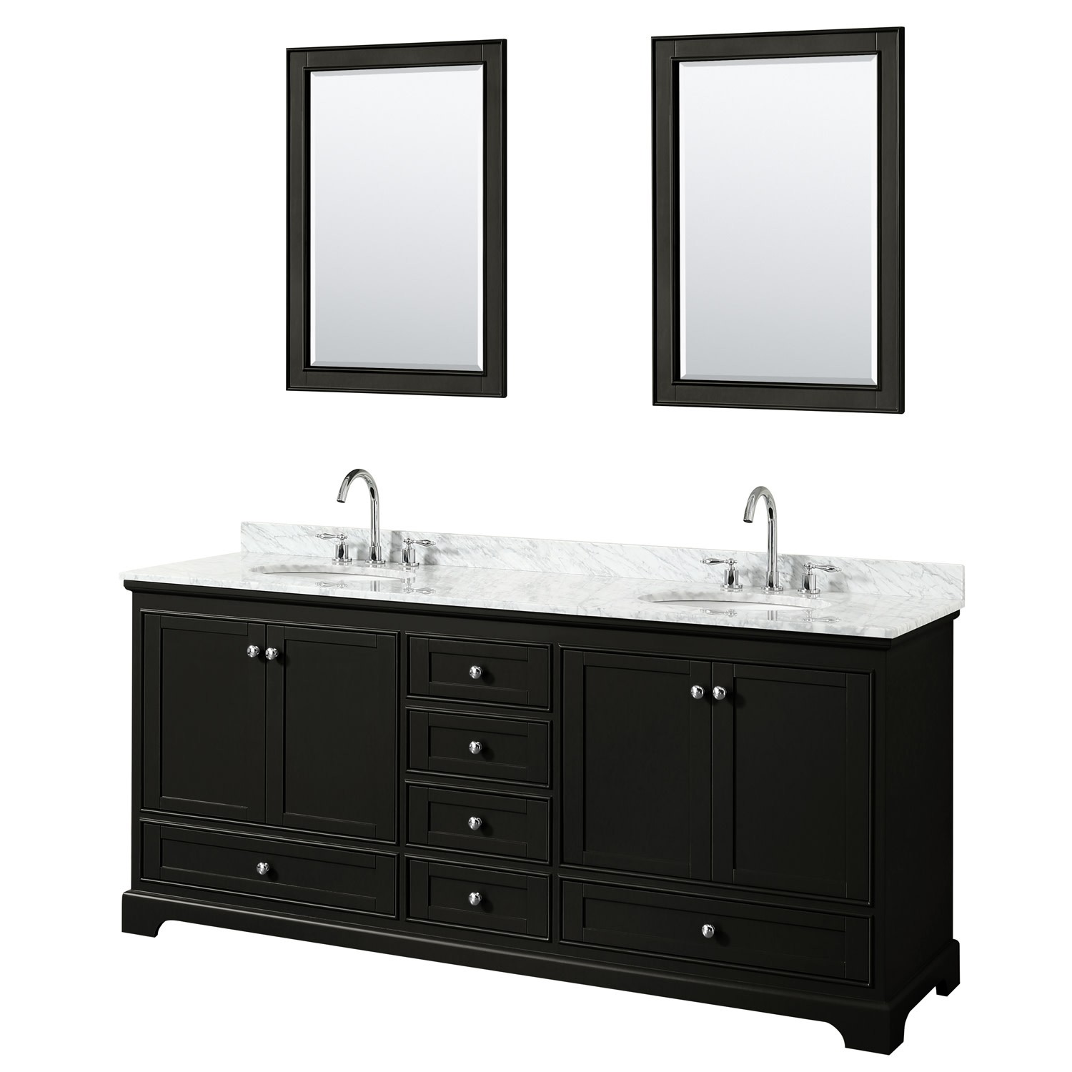 Wyndham Collection WCS202080DCMUNOM24 Deborah 80″ – White / Carrara Cultured