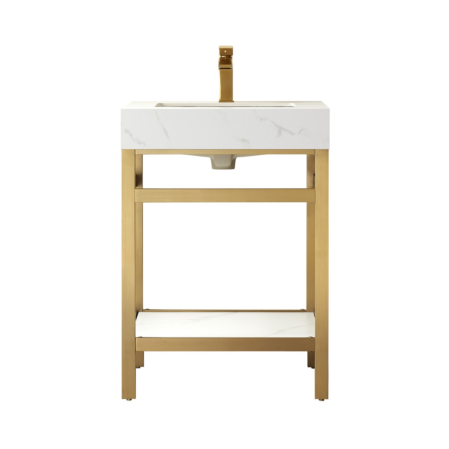 Miseno MV702524-NM Funes 24″ – Brushed Gold / White