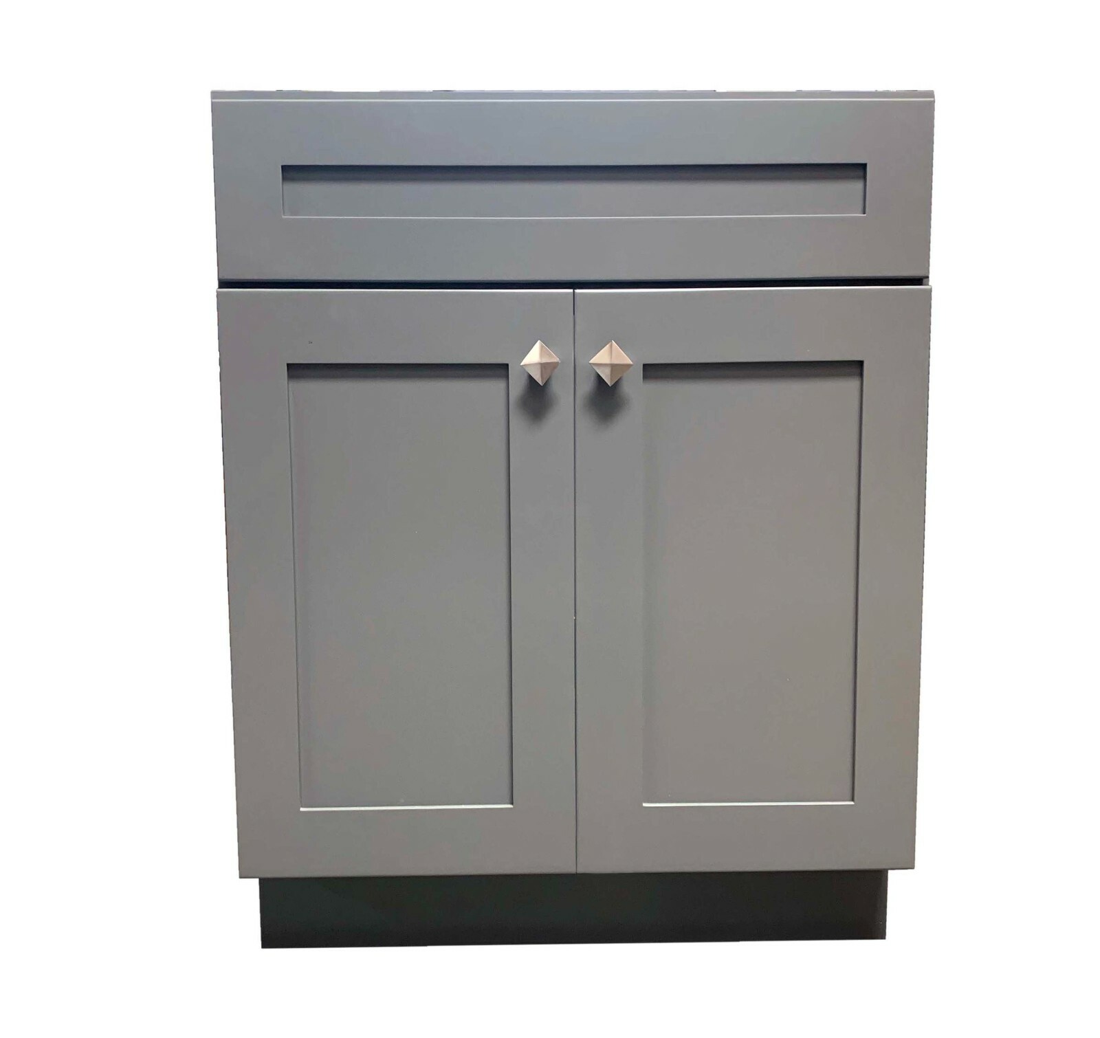 24″ Grey Shaker Single Bathroom Vanity Base Cabinet 24″ W x 21″ D x 34.5″H
