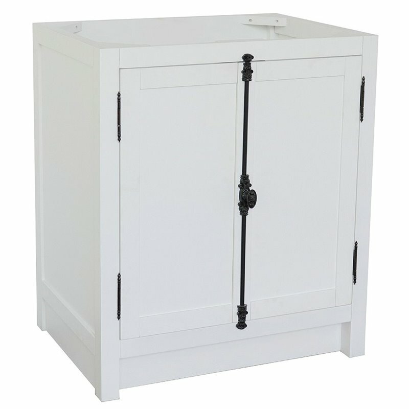 Plantation 30″ Single Solid Wood Vanity in Glacier Ash (Cabinet Only)