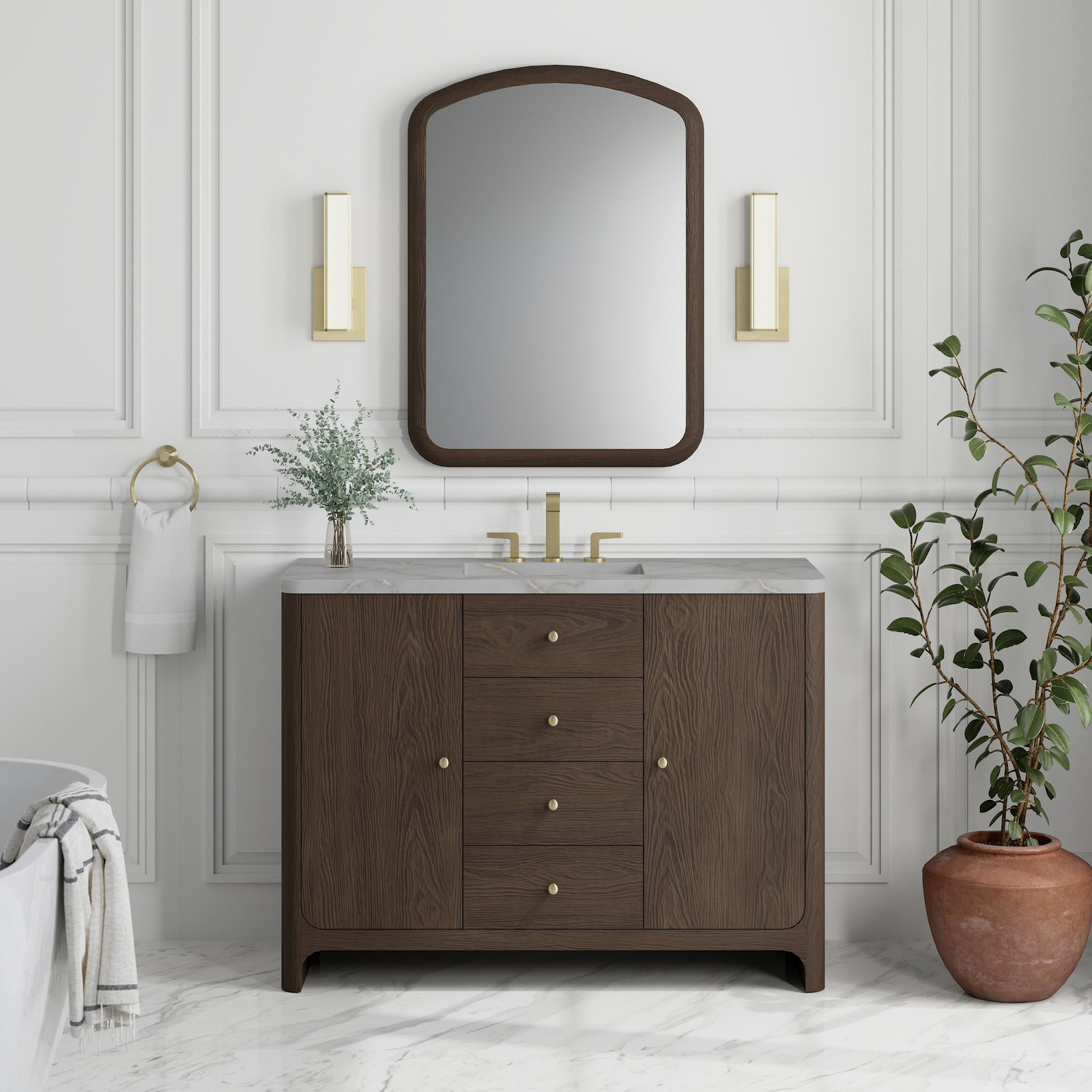 James Martin Vanities D125-V48-FVSL Gracyn 48″ – Sable