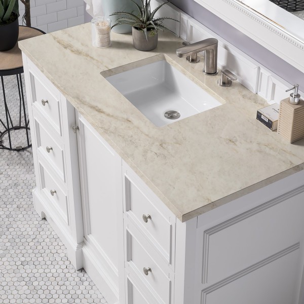 48″ James Martin De Soto 825-V48-BW-3TJR Vanity Cabinet Tajnar Eclos Top