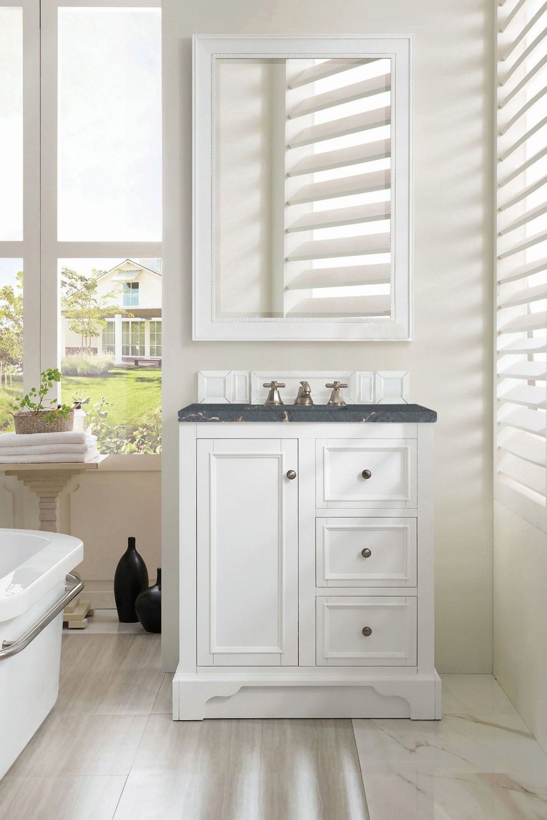 James Martin Vanities 825-V30-3PBL De Soto 32″ Single Basin – White