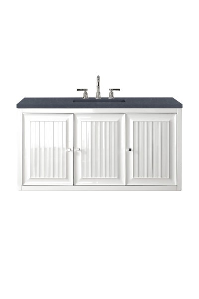 48″ James Martin Athens E645-V48-GW-3CSP Vanity Cabinet Charcoal Soapstone Top
