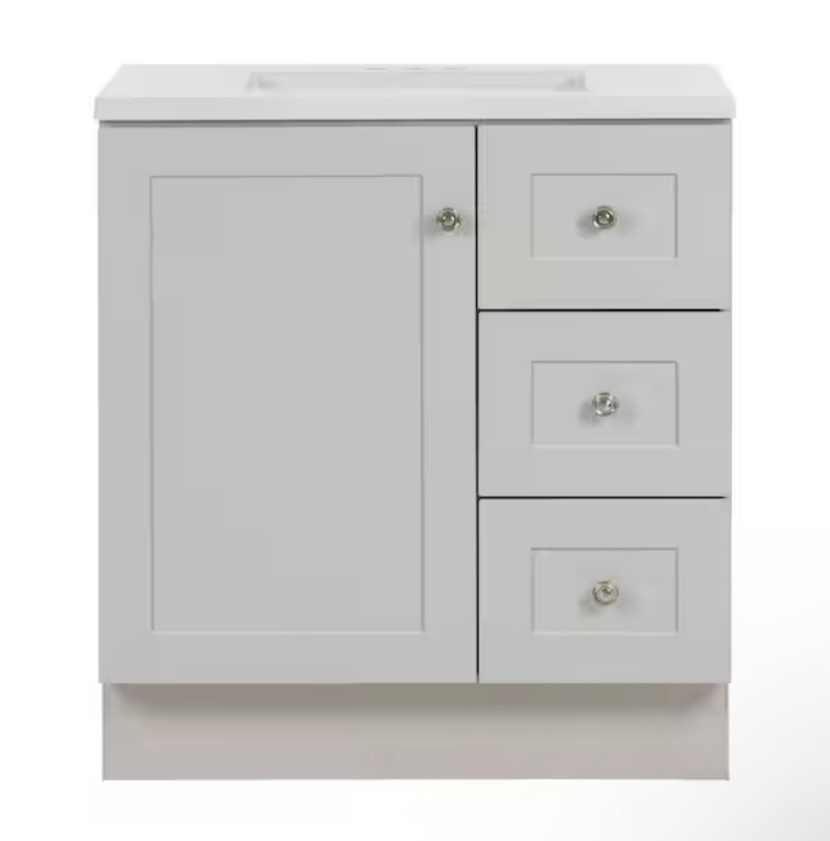 Bannister 31 in. Single Sink Pearl Gray Freestanding Bath Vanity