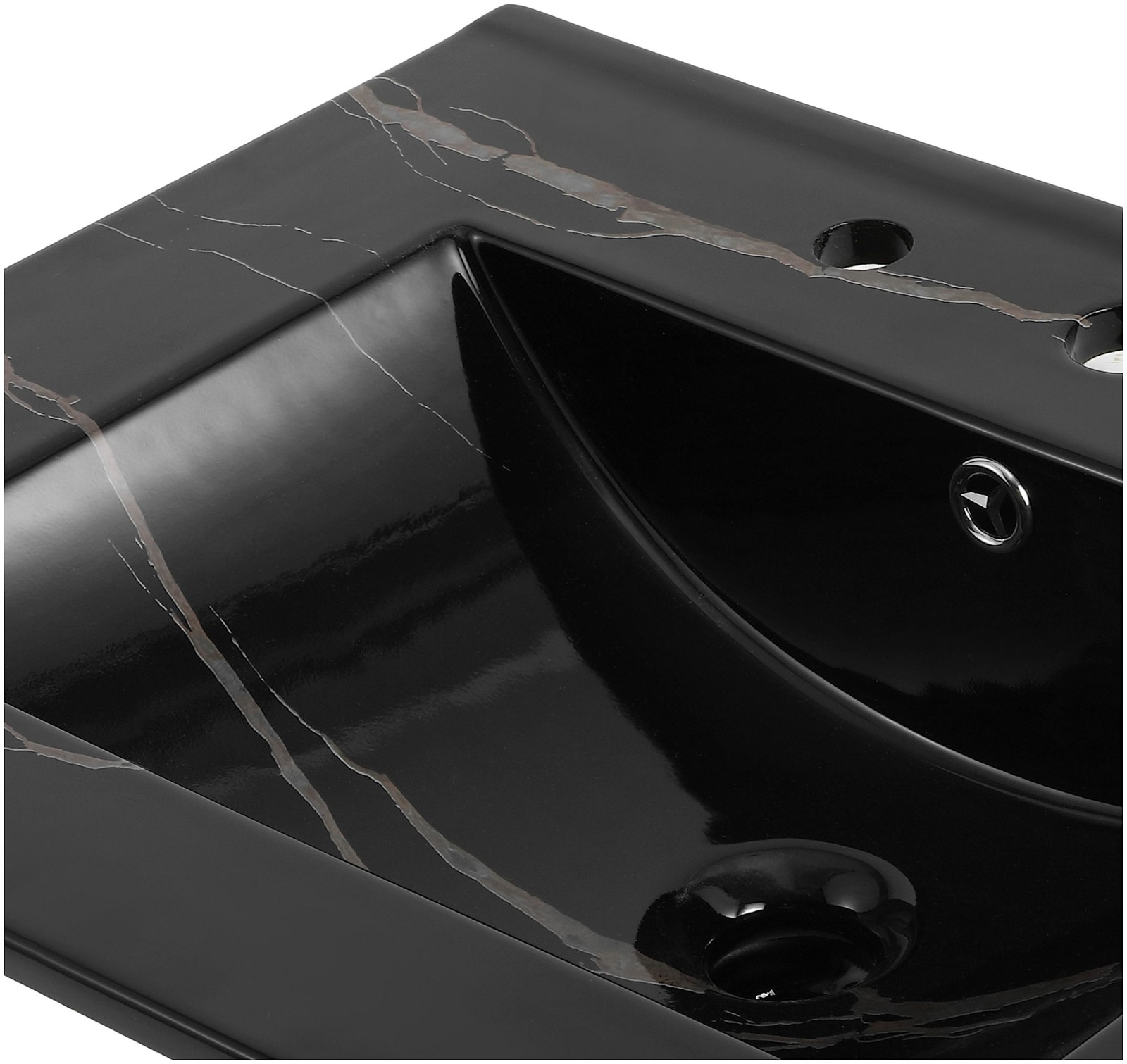 JONATHAN Y Lighting SNK1001 Ancillary 24″ Ceramic Vanity Top – White