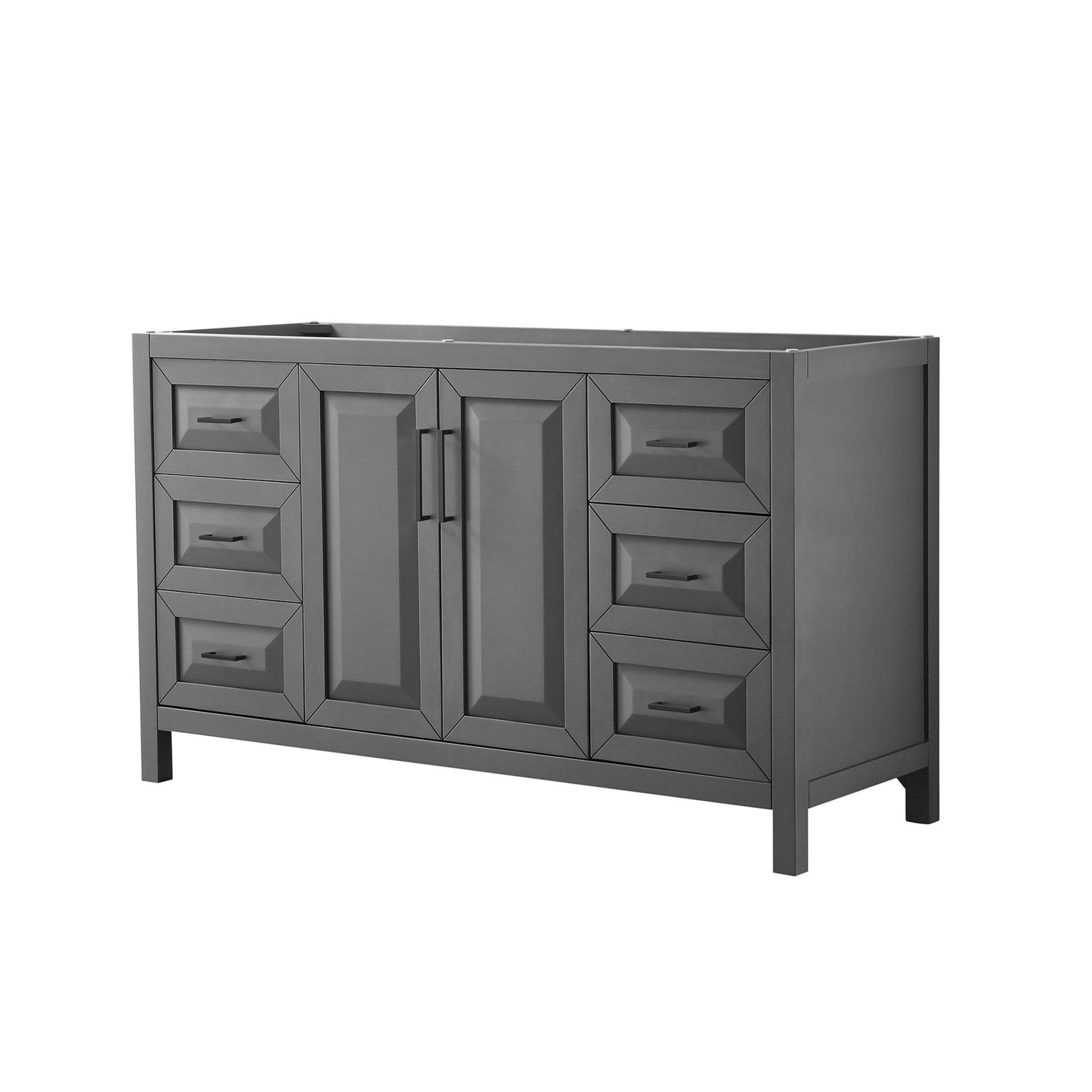 Wyndham Collection WCV252560SCXSXXMXX Daria 59″ Single – Dark Gray / Matte Black