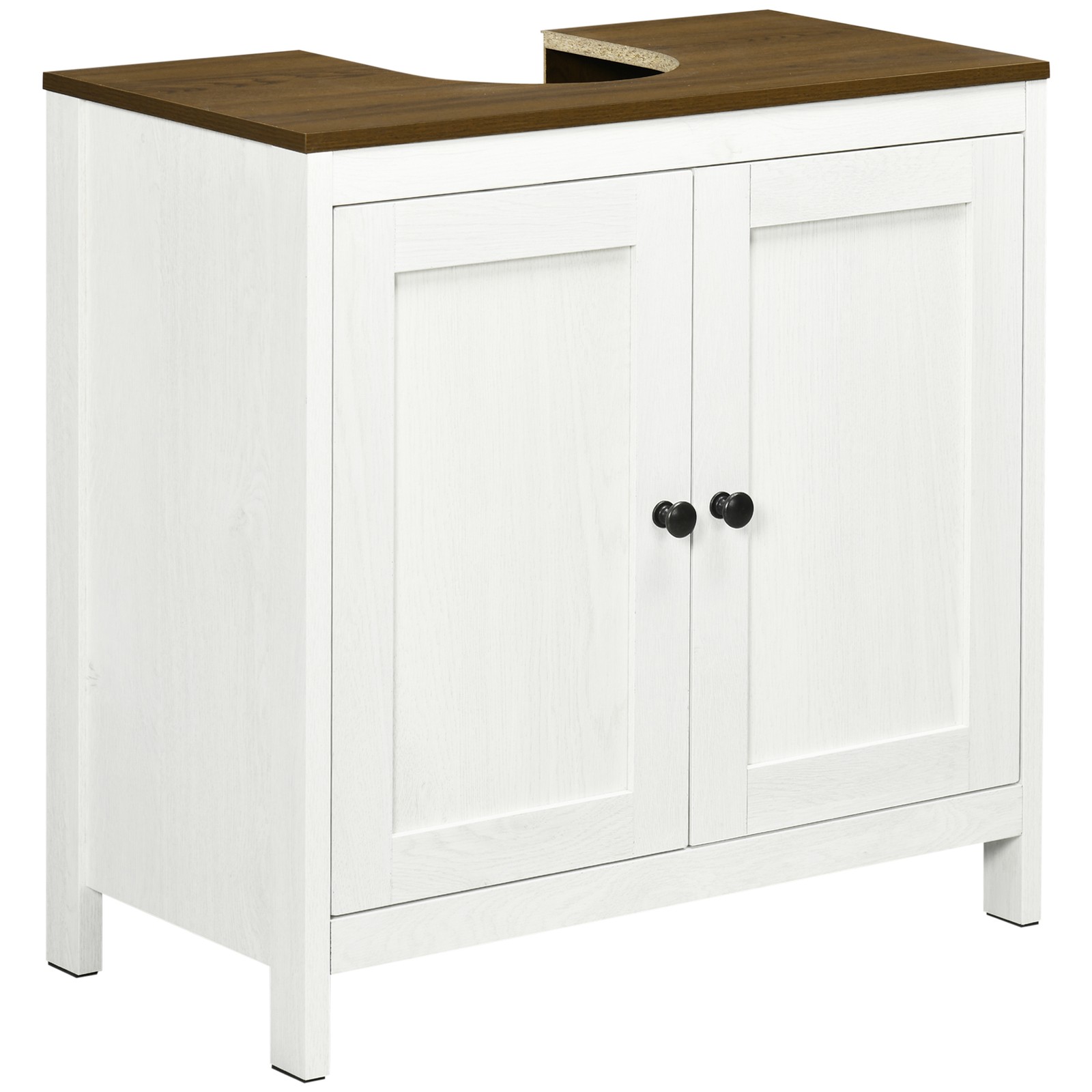 Bathroom Sink Cabinet, Freestanding Under Sink Cabinet Doors Adjustable Shelf