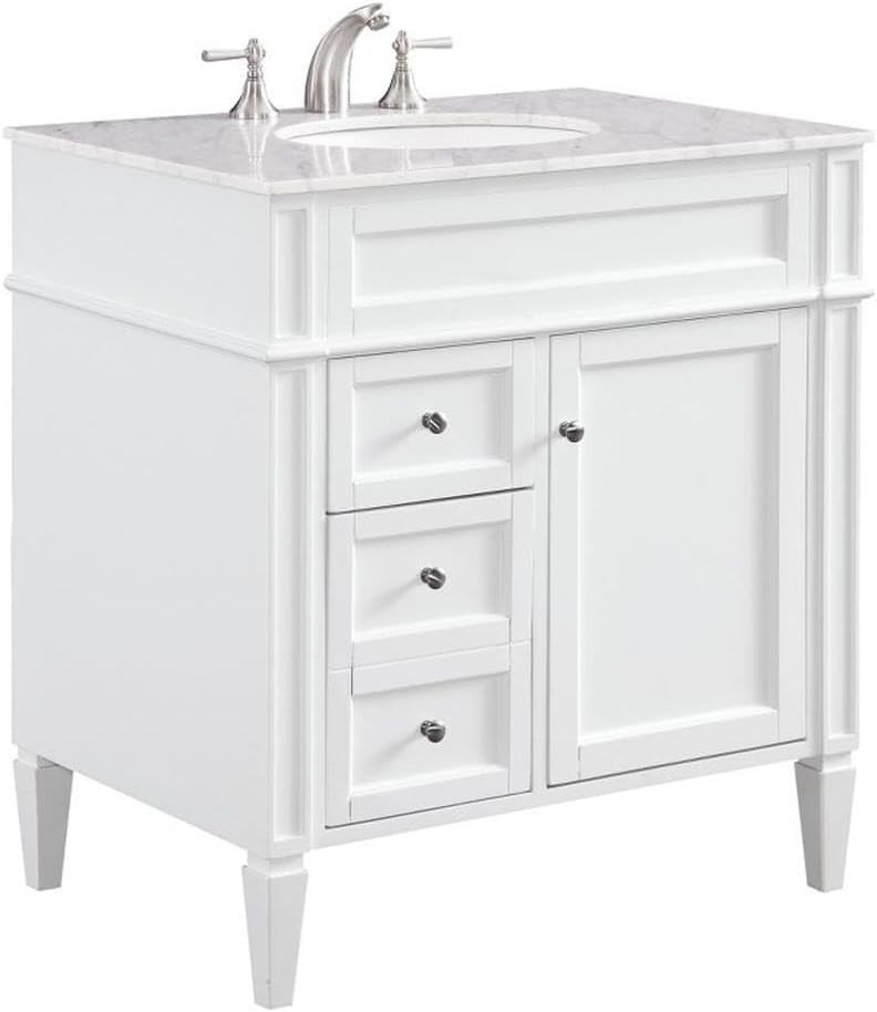 Elegant Lighting – VF-1024 – 32 In. Single Bathroom Vanity Set In White Finish
